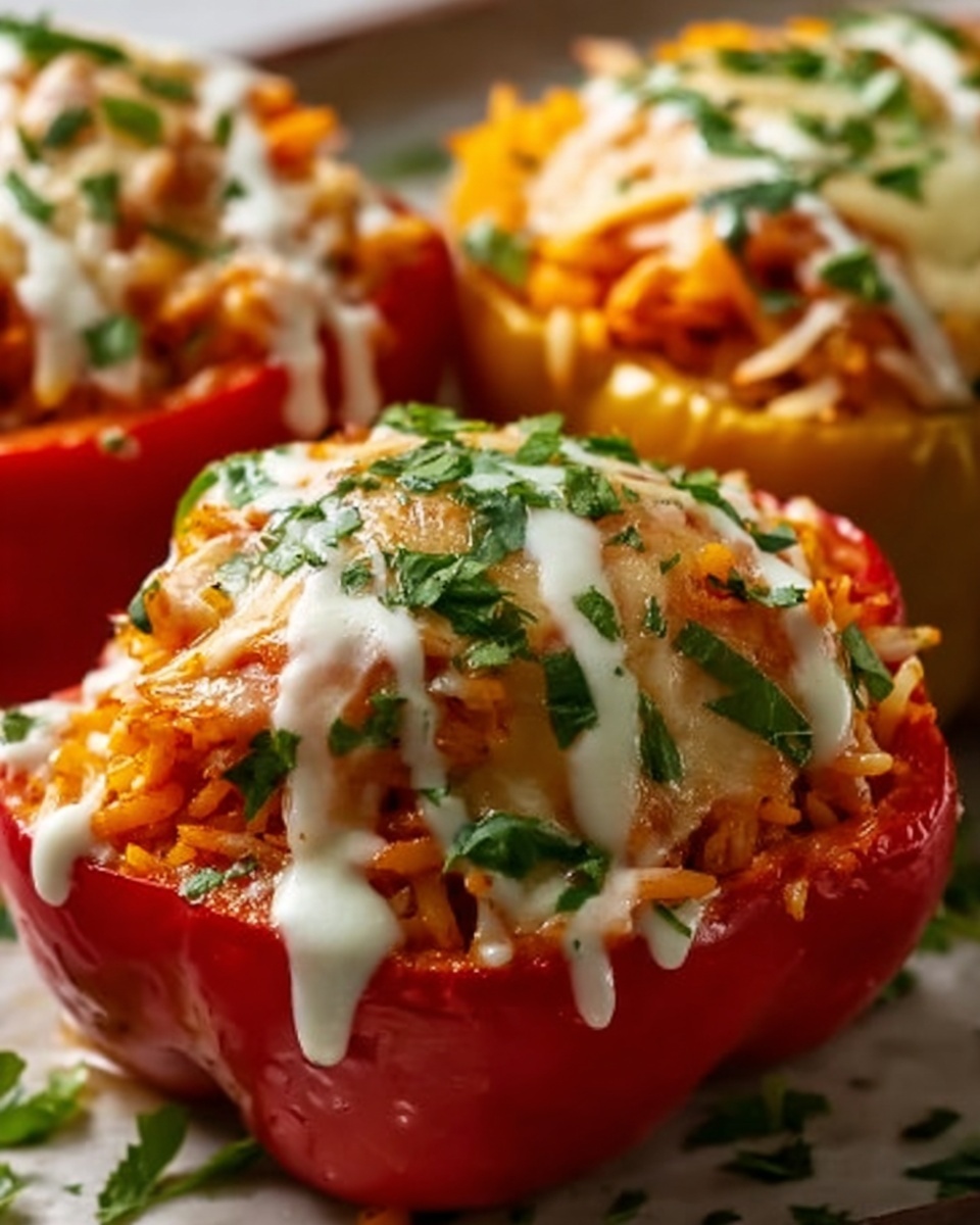 Spicy Buffalo Chicken Stuffed Peppers Recipe - Recipe Image