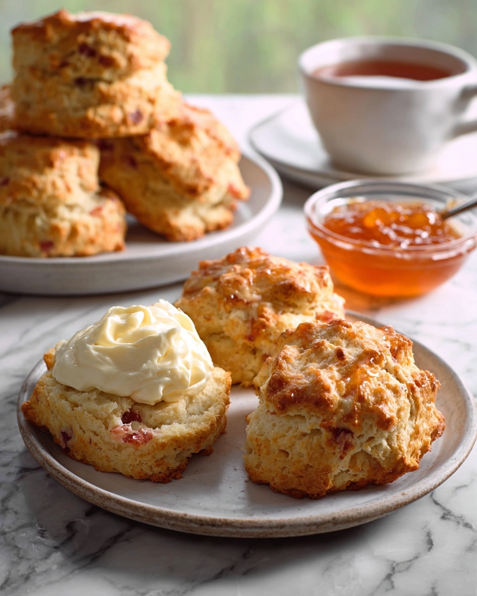 Rhubarb & Custard Scones Recipe - Recipe Image