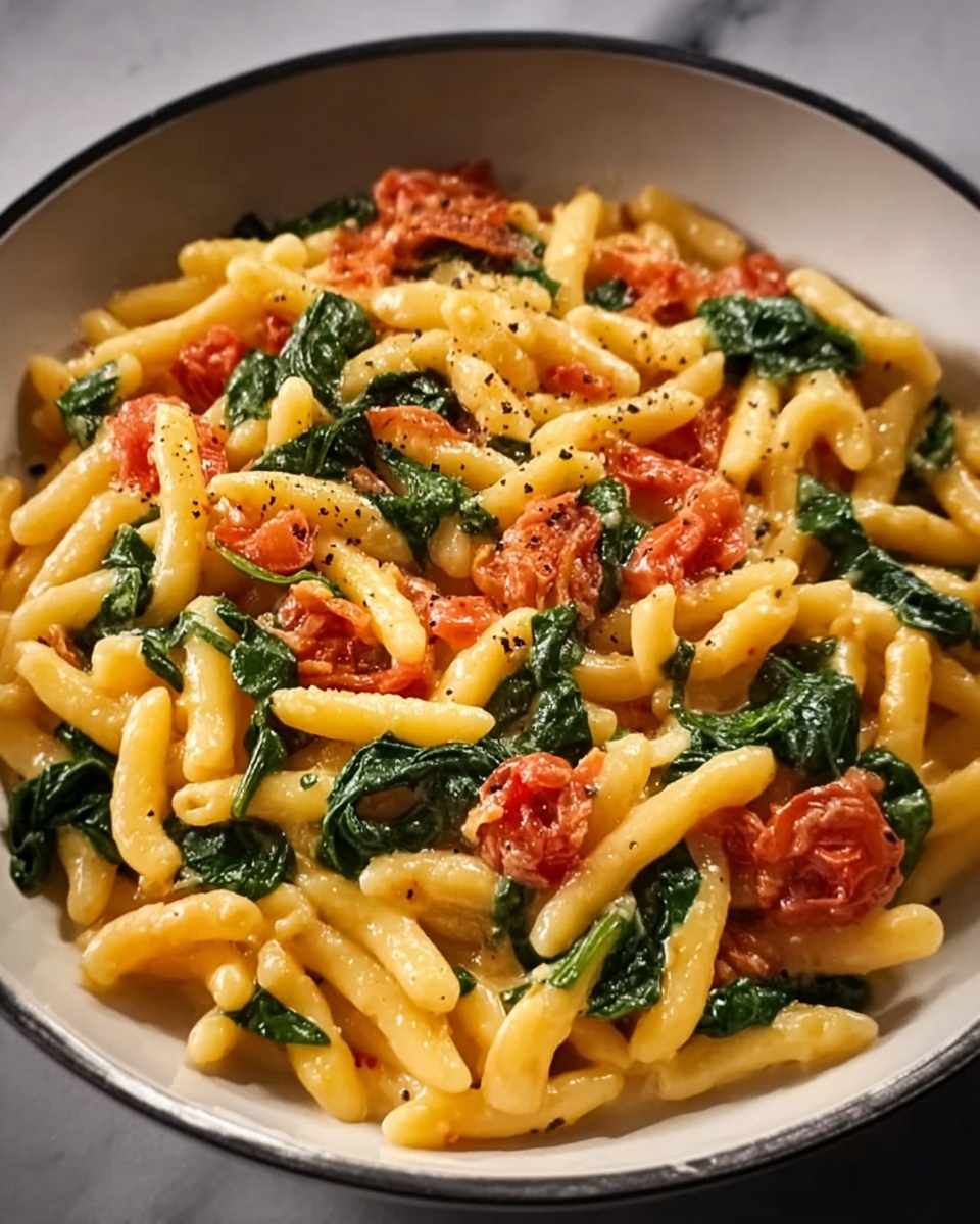 Delicious Spinach Tomato Pasta Recipe - Recipe Image
