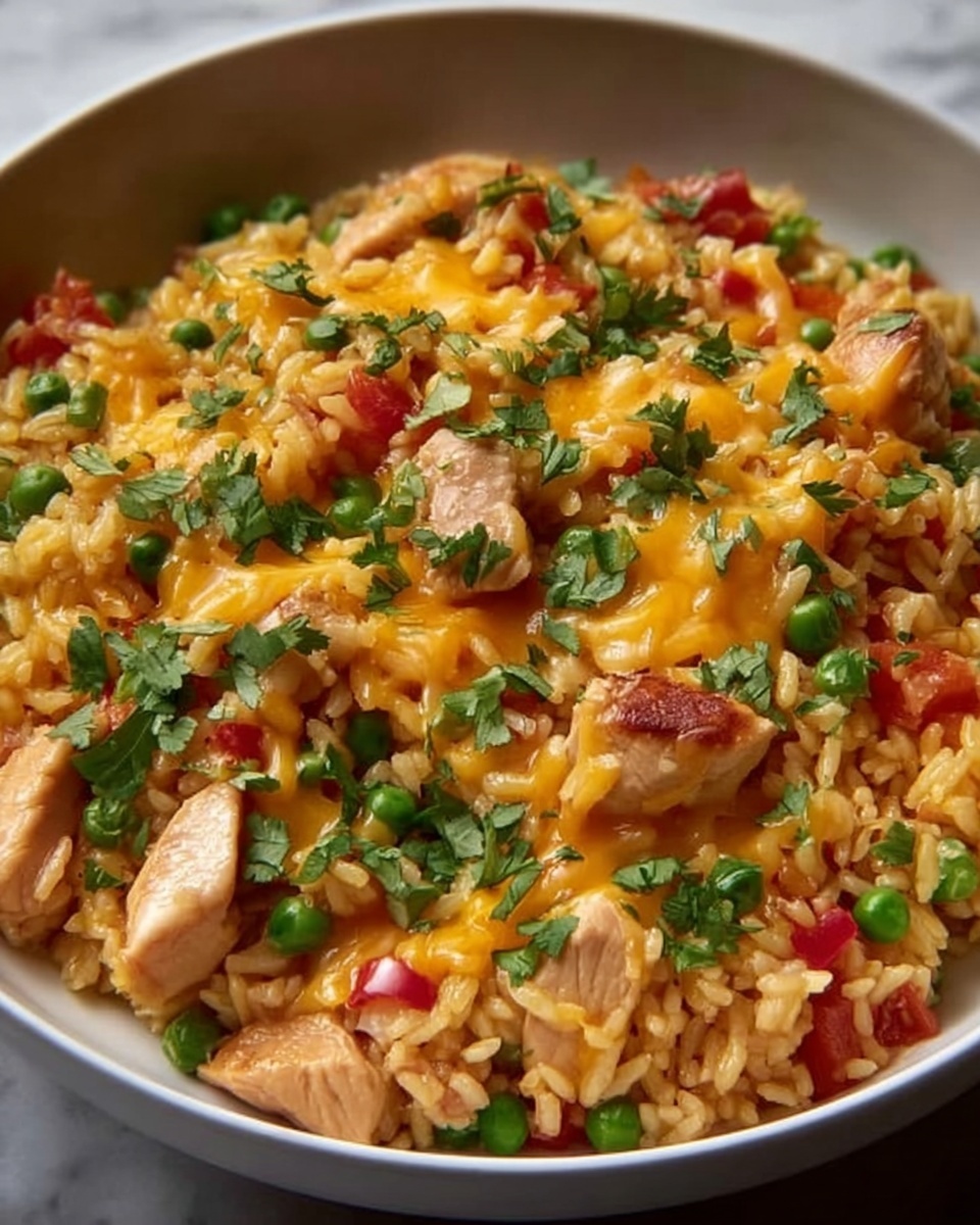 Cheesy Arroz Con Pollo (Cheesy Chicken and Rice) Recipe - Recipe Image