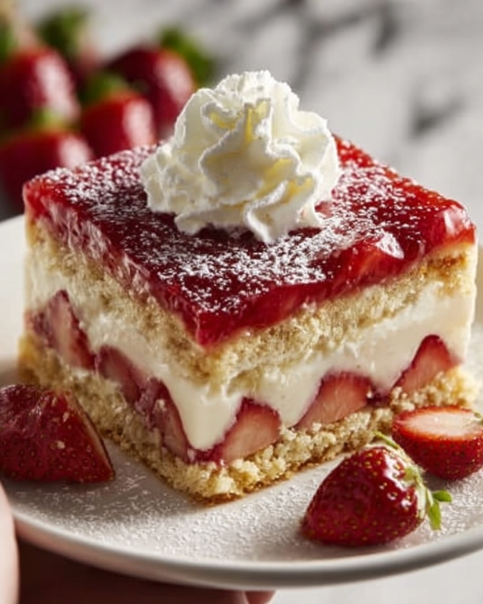 No-Fuss Strawberry Cheesecake Dump Cake Recipe - Recipe Image