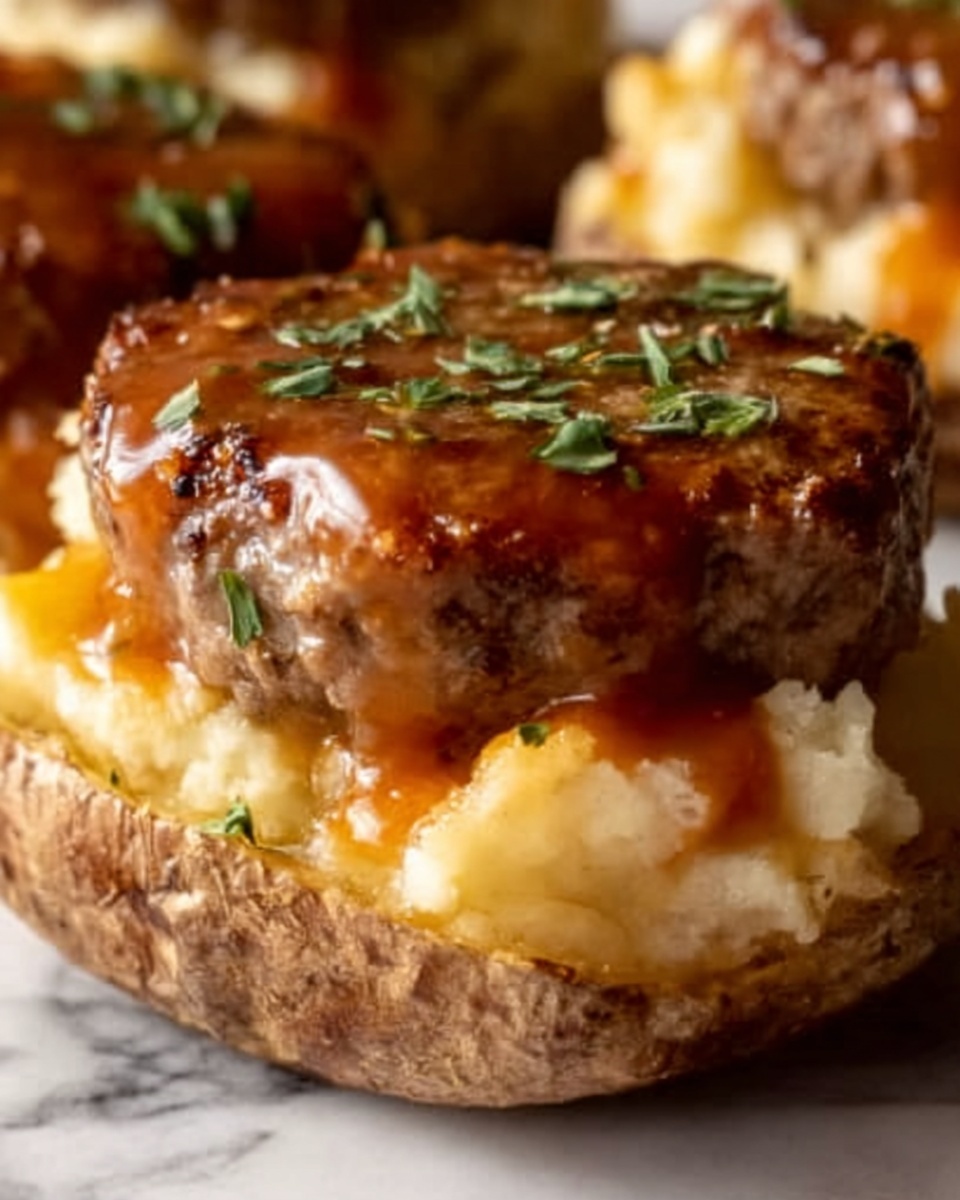 Hearty Steak Bites on Loaded Baked Potatoes Recipe - Recipe Image