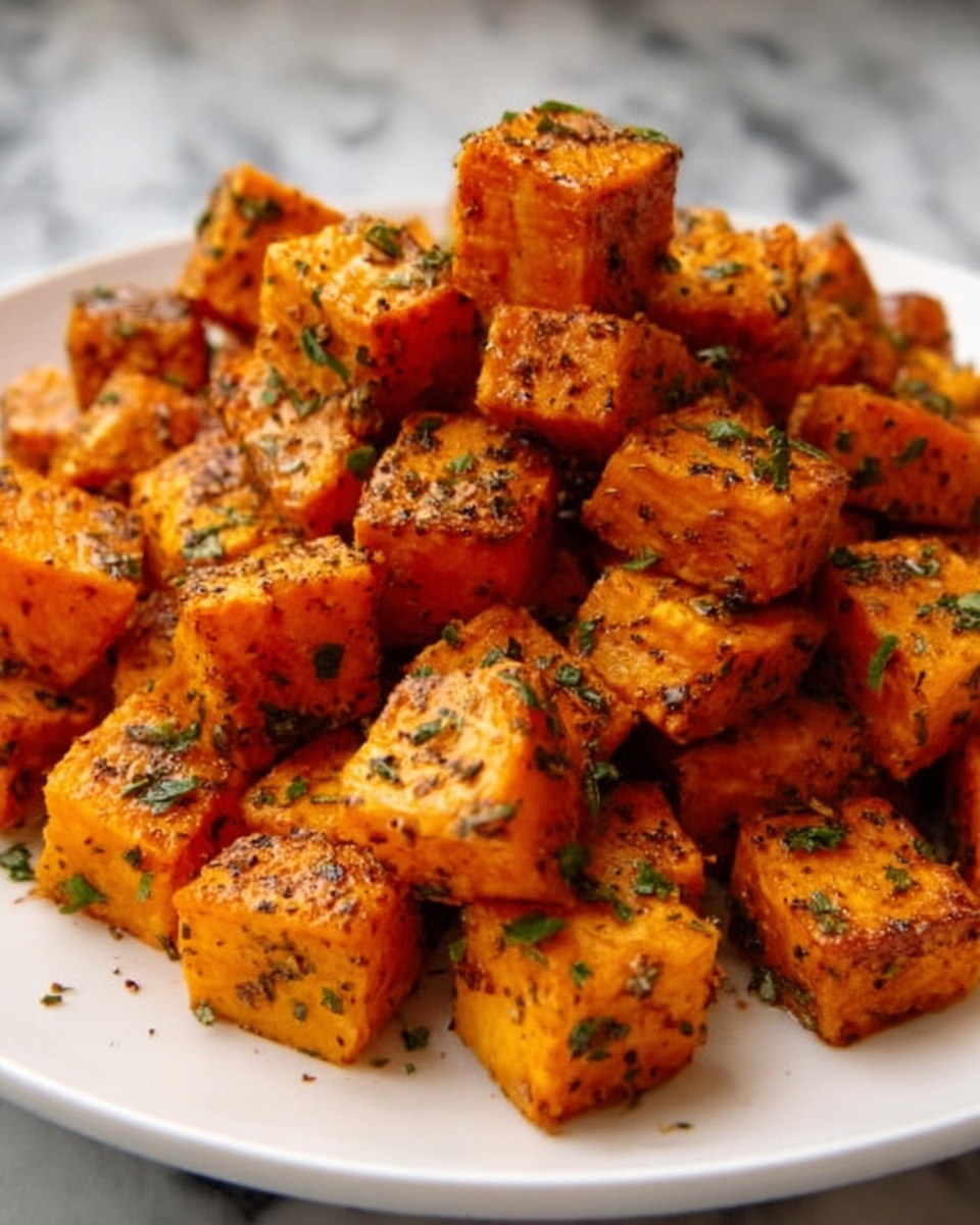 Crispy Baked Sweet Potato Bites with Parmesan Herb Butter Recipe - Recipe Image