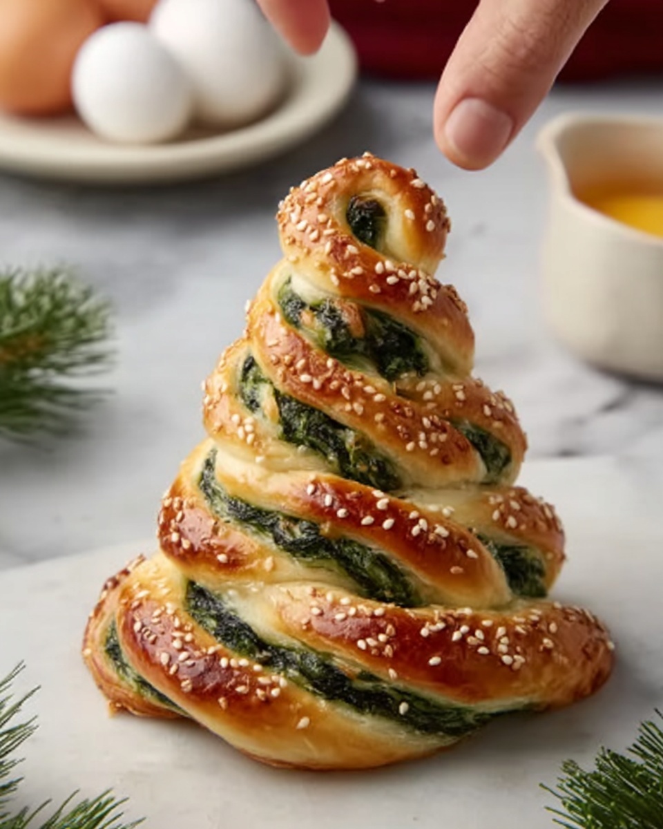 Christmas Tree Spinach Dip Breadsticks Recipe - Recipe Image