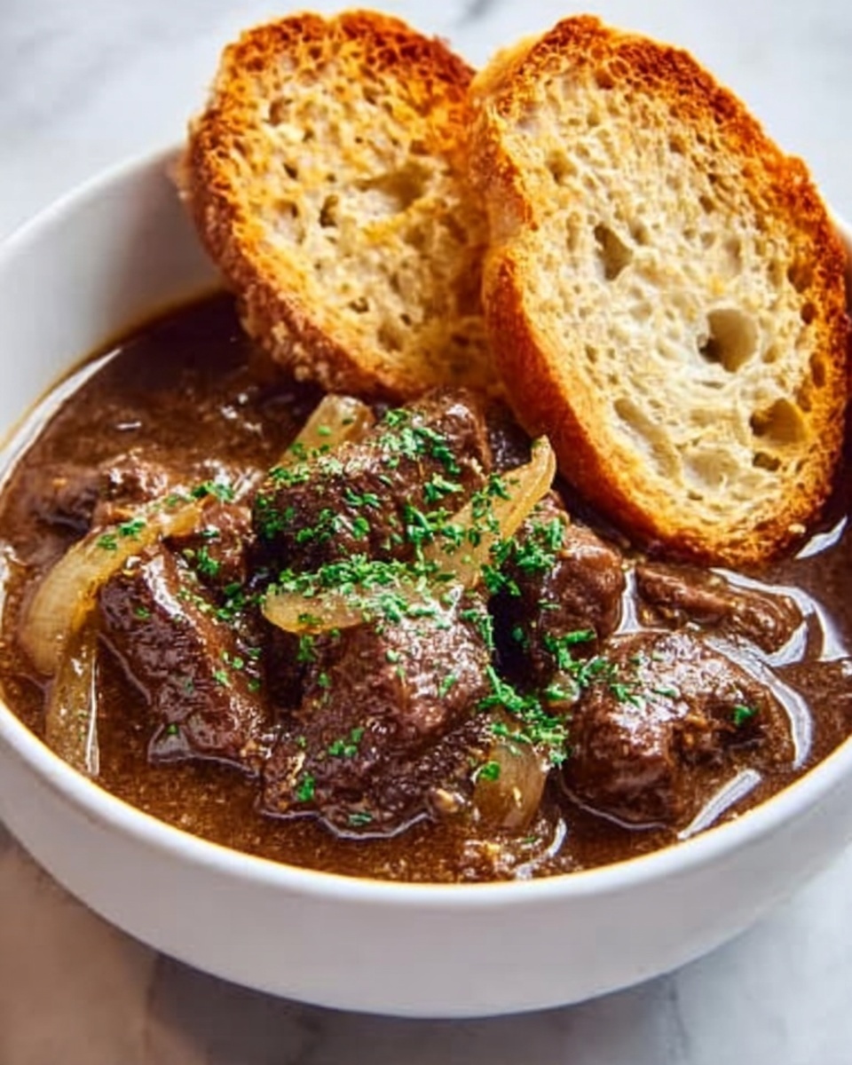 French Onion Beef Short Rib Soup Recipe - Recipe Image