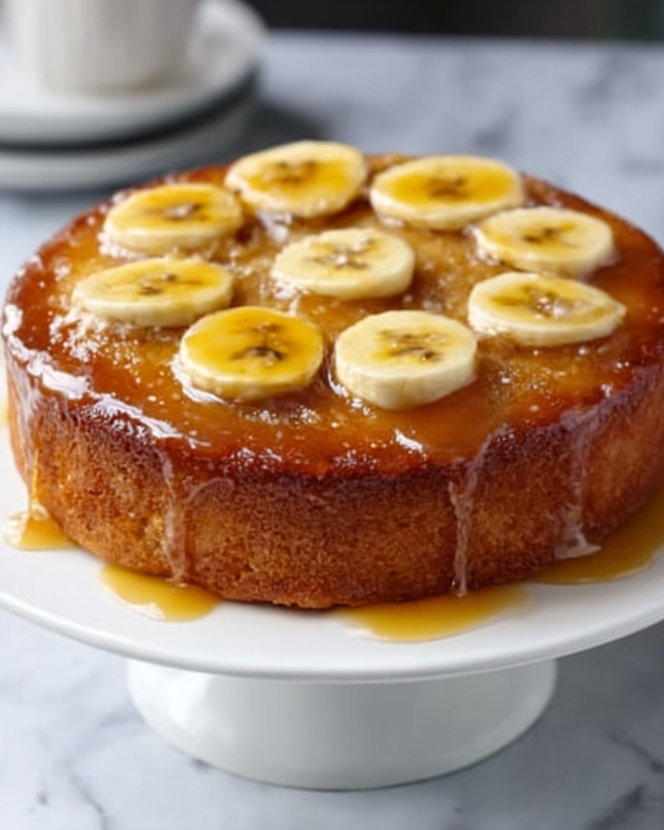 Caramelized Upside-Down Banana Cake Recipe - Recipe Image