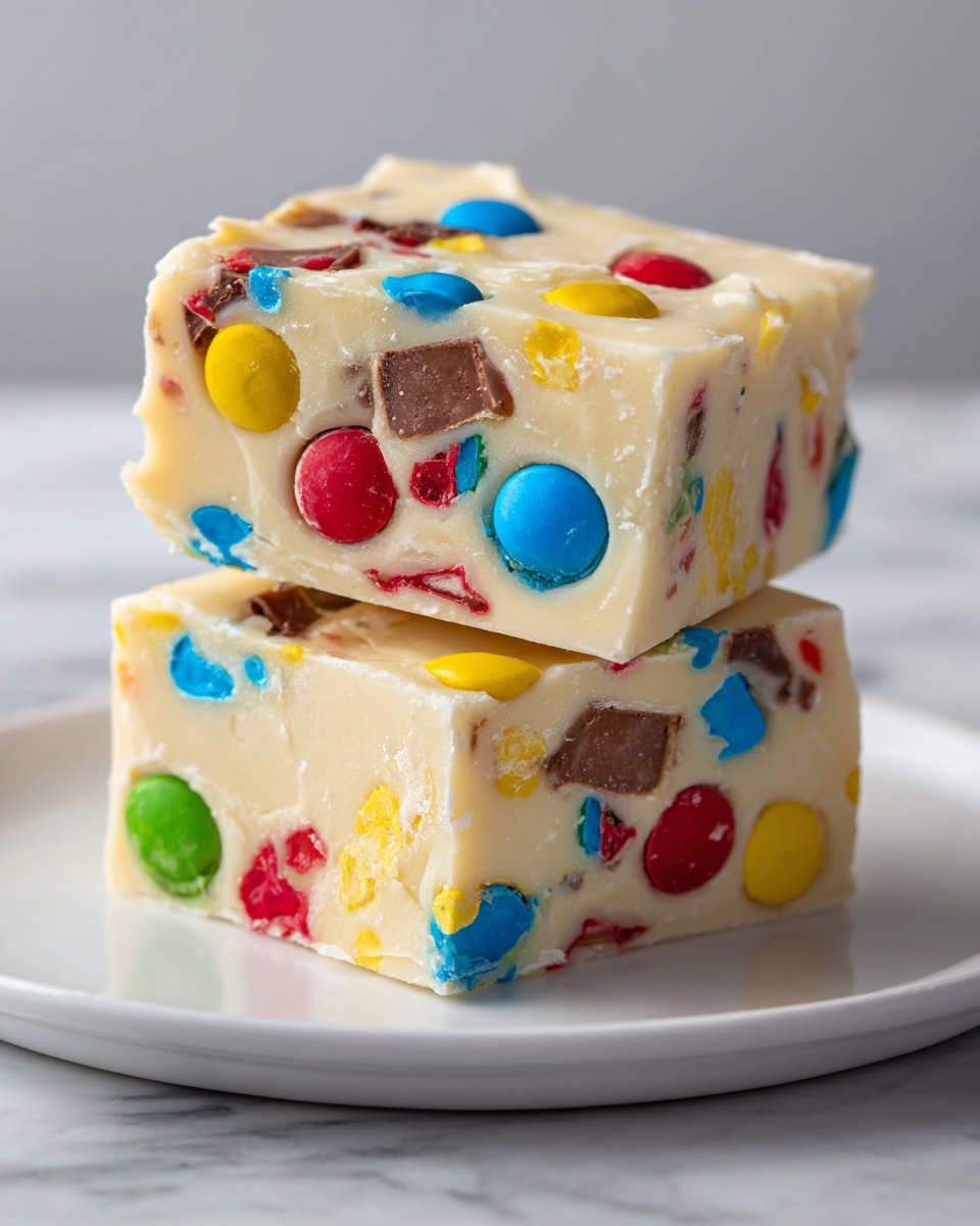 M&M Cookie Dough Fudge Recipe - Recipe Image