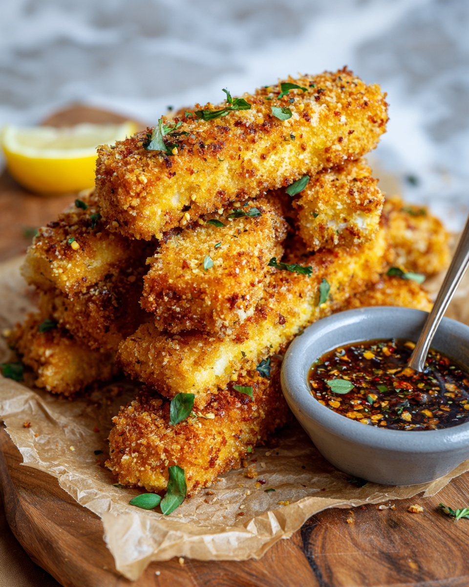 Crispy Hot Honey Salmon Tenders Recipe - Recipe Image