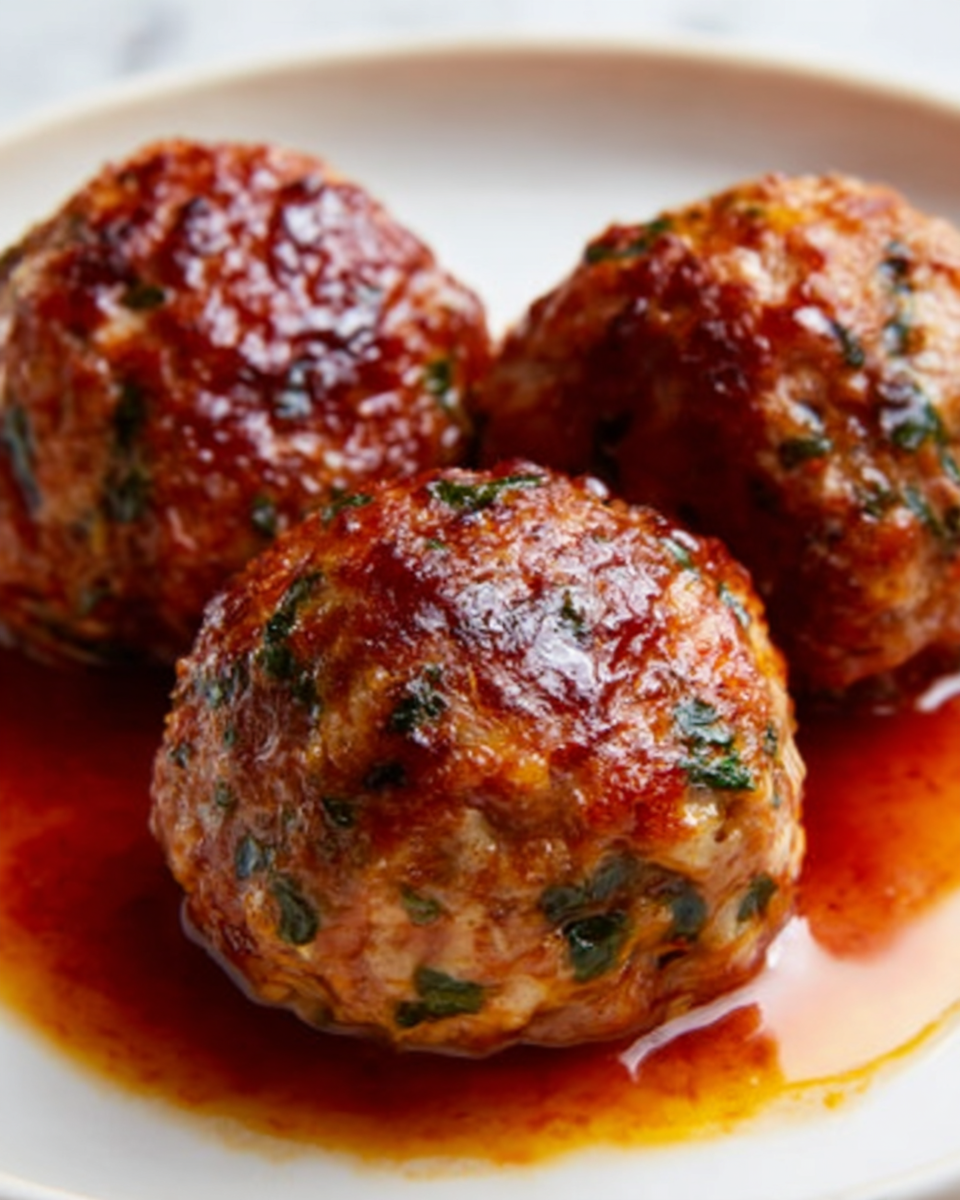 Honey Barbeque Chicken Meatballs Recipe - Recipe Image