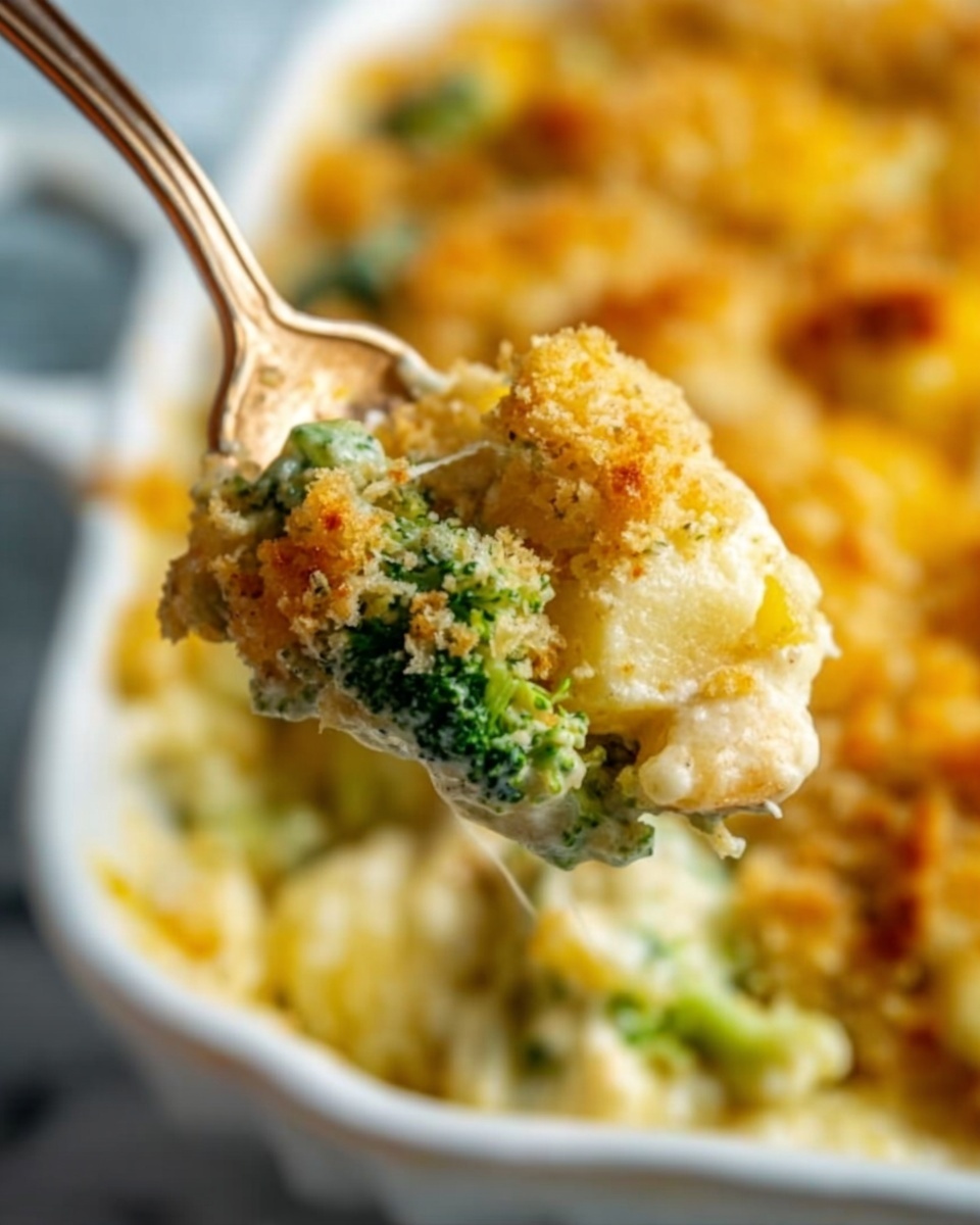 Chicken Divan Casserole with Broccoli, Cheddar, and Crispy Ritz Topping Recipe - Recipe Image