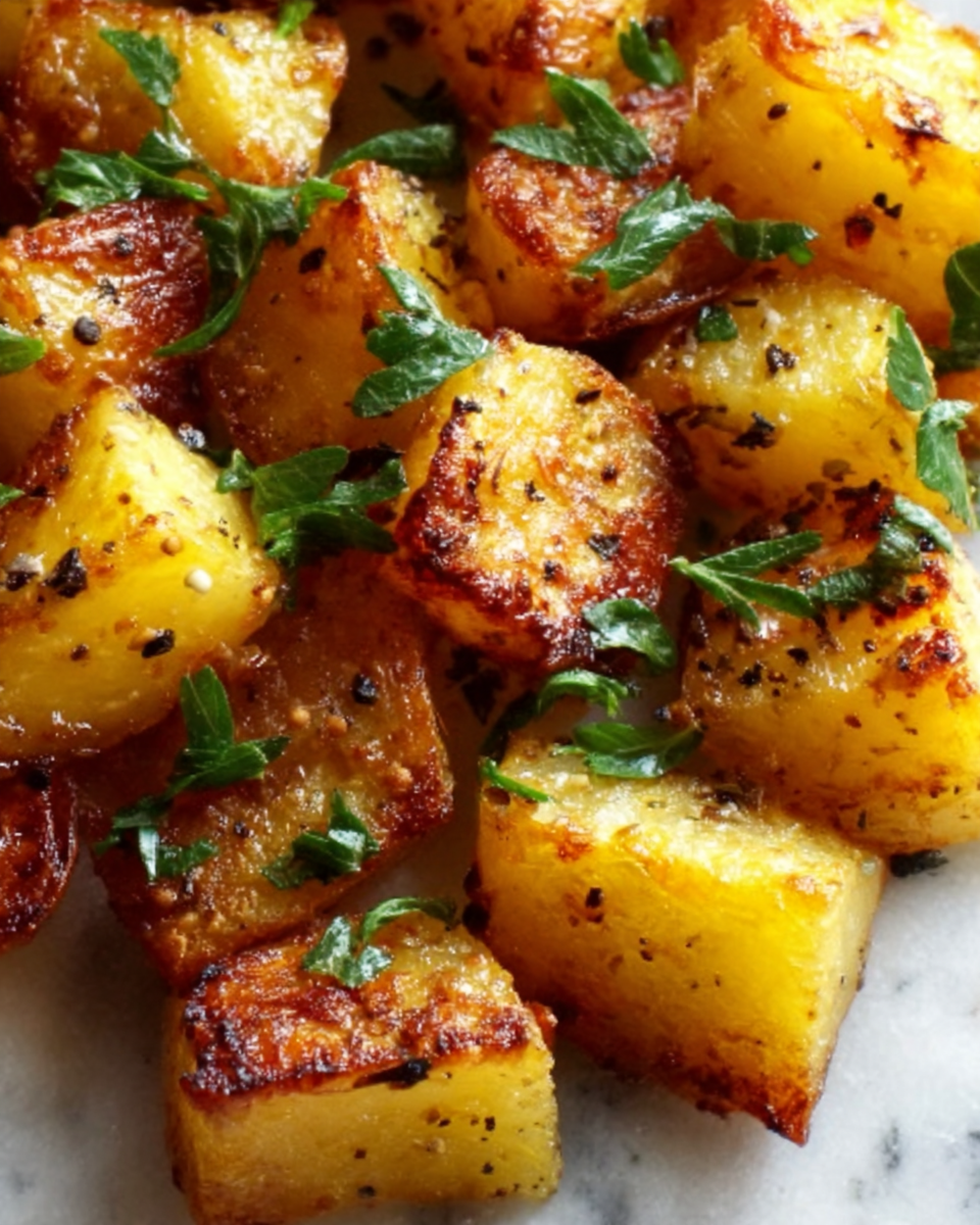 Harissa Potatoes with Whipped Tahini Sauce and Fried Pita Recipe - Recipe Image