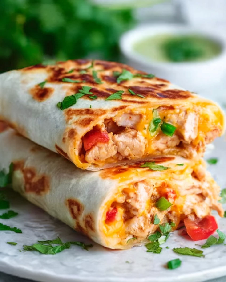 Cheesy Chicken Wraps Recipe - Recipe Image