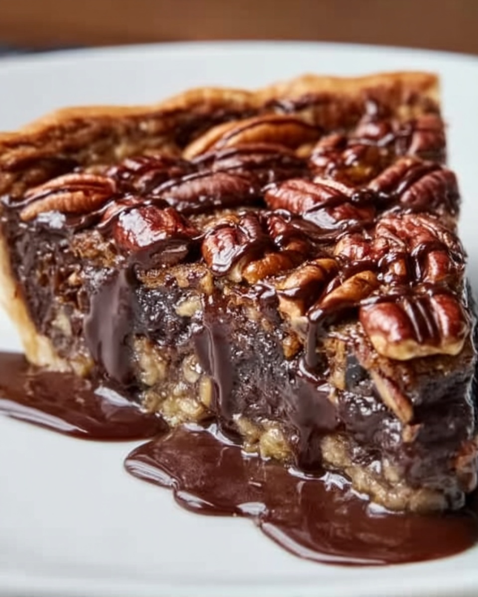 Decadent Brownie Pecan Pie Recipe - Recipe Image