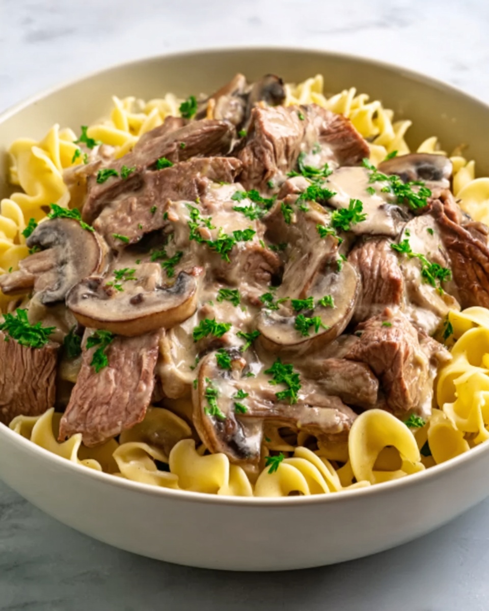 Beef Stroganoff with Egg Noodles Recipe - Recipe Image
