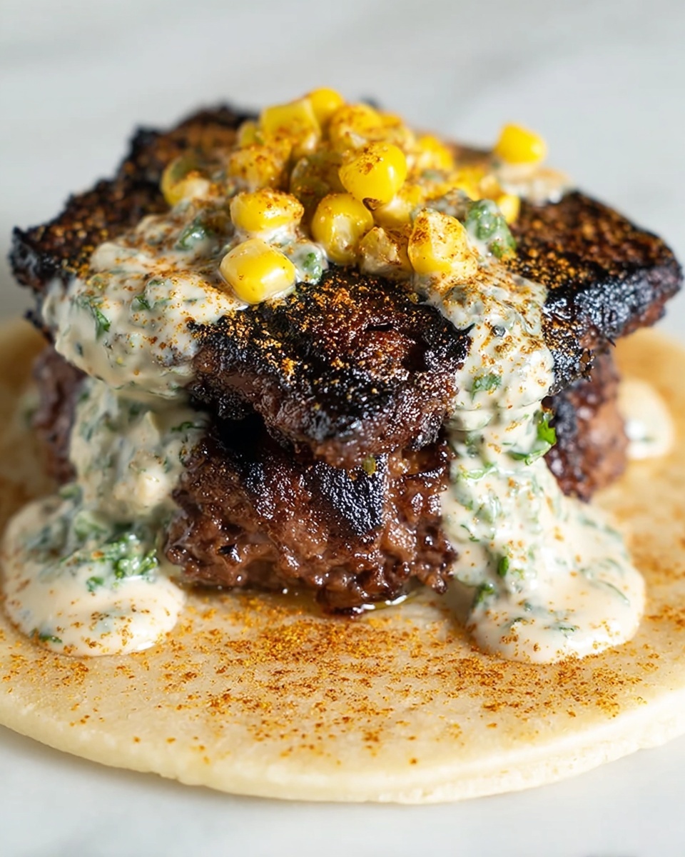 Street Corn Smash Burger Tacos Recipe - Recipe Image