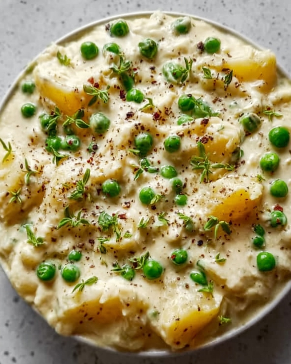 Creamed Potatoes and Peas Recipe - Recipe Image