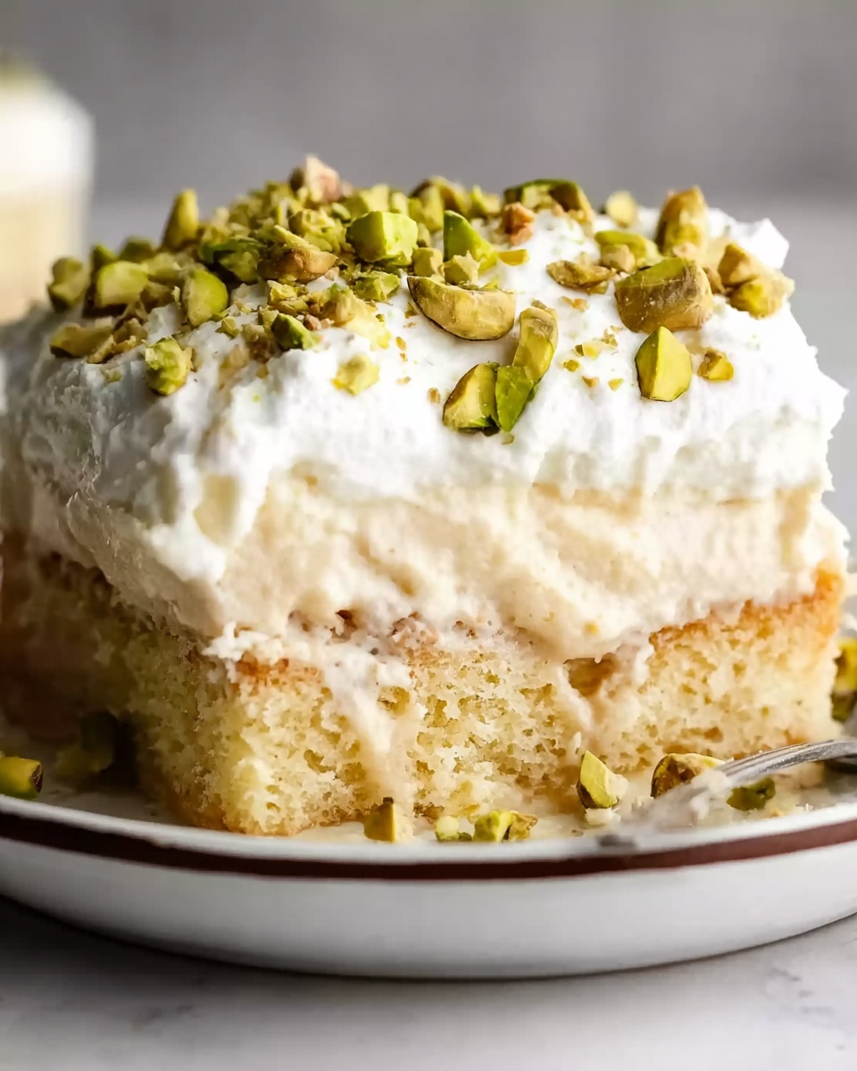 Vegan Pistachio Tres Leches (3 Milk Cake) Recipe - Recipe Image