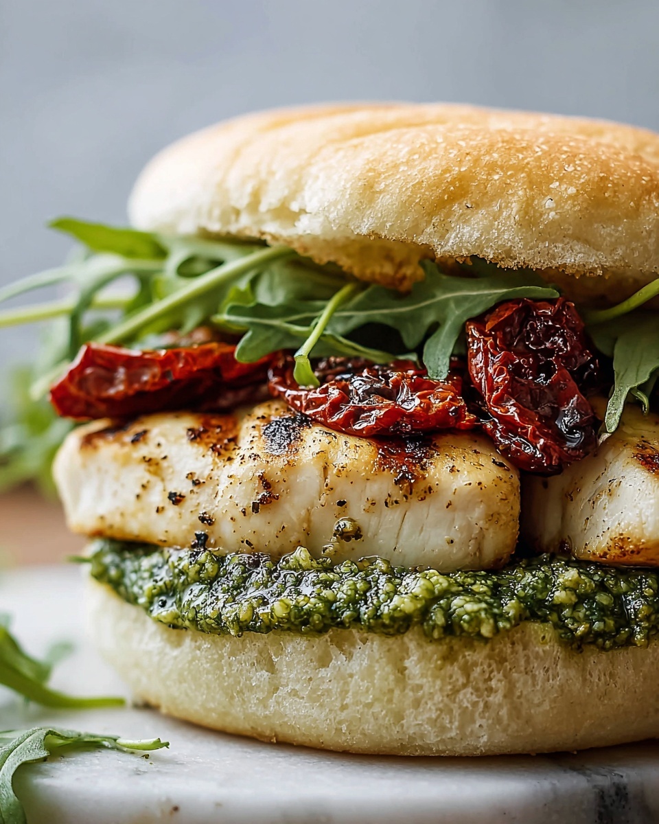 Grilled Chicken Sandwich with Pesto Recipe - Recipe Image