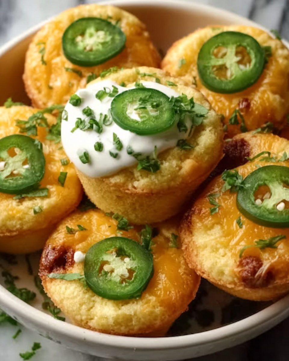 Chili and Jalapeño Cheddar Cornbread Minis Recipe - Recipe Image