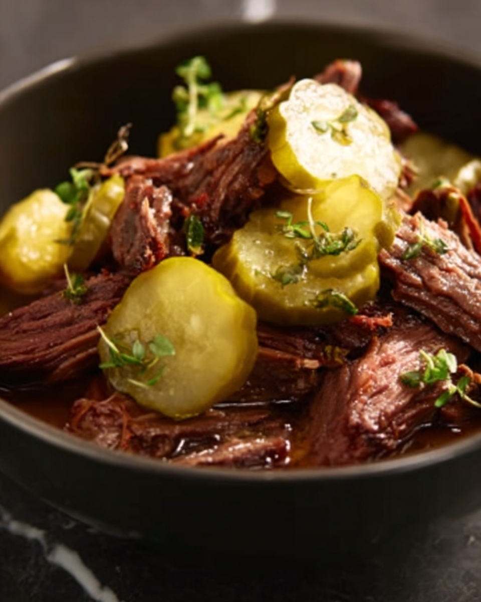 Tender Pickle-Infused Pot Roast Recipe - Recipe Image