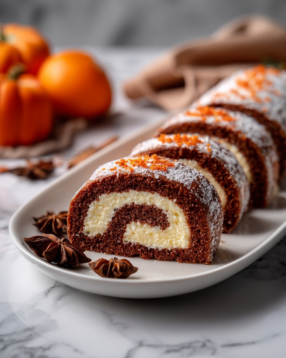Classic Pumpkin Roll with Cream Cheese Filling Recipe - Recipe Image