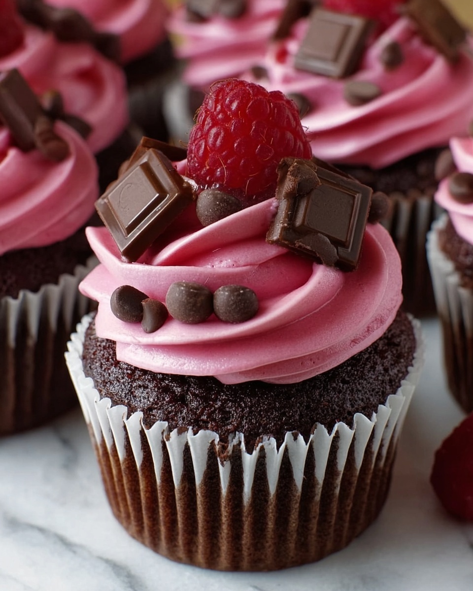 Chocolate Raspberry Cupcakes Recipe - Recipe Image