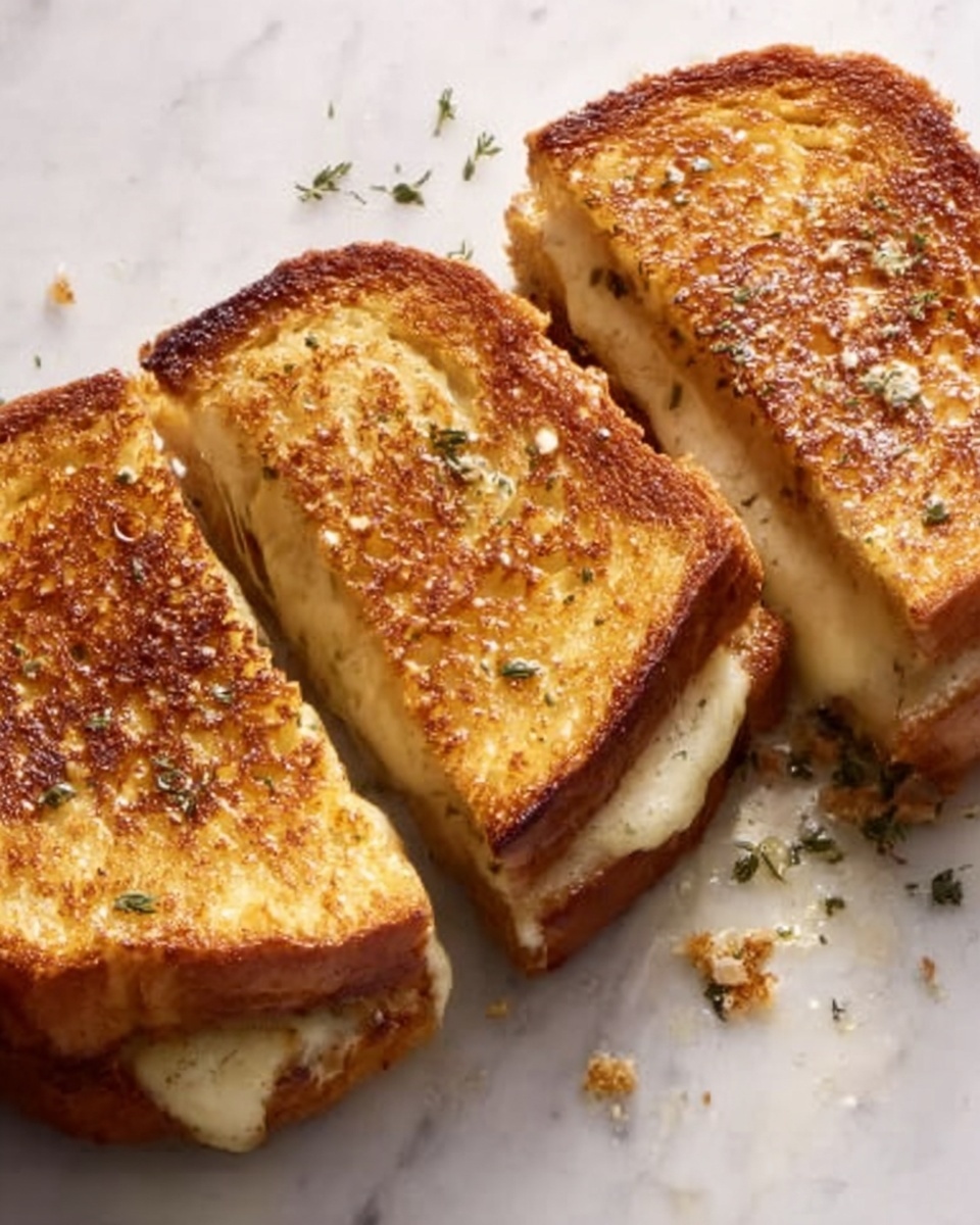 Garlic Bread Grilled Cheese Recipe - Recipe Image
