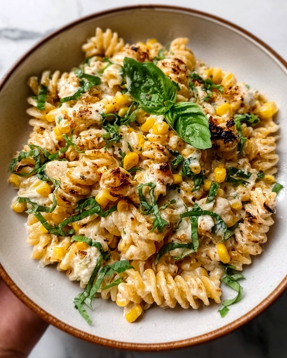 Creamy Street Corn Pasta Salad Recipe - Recipe Image