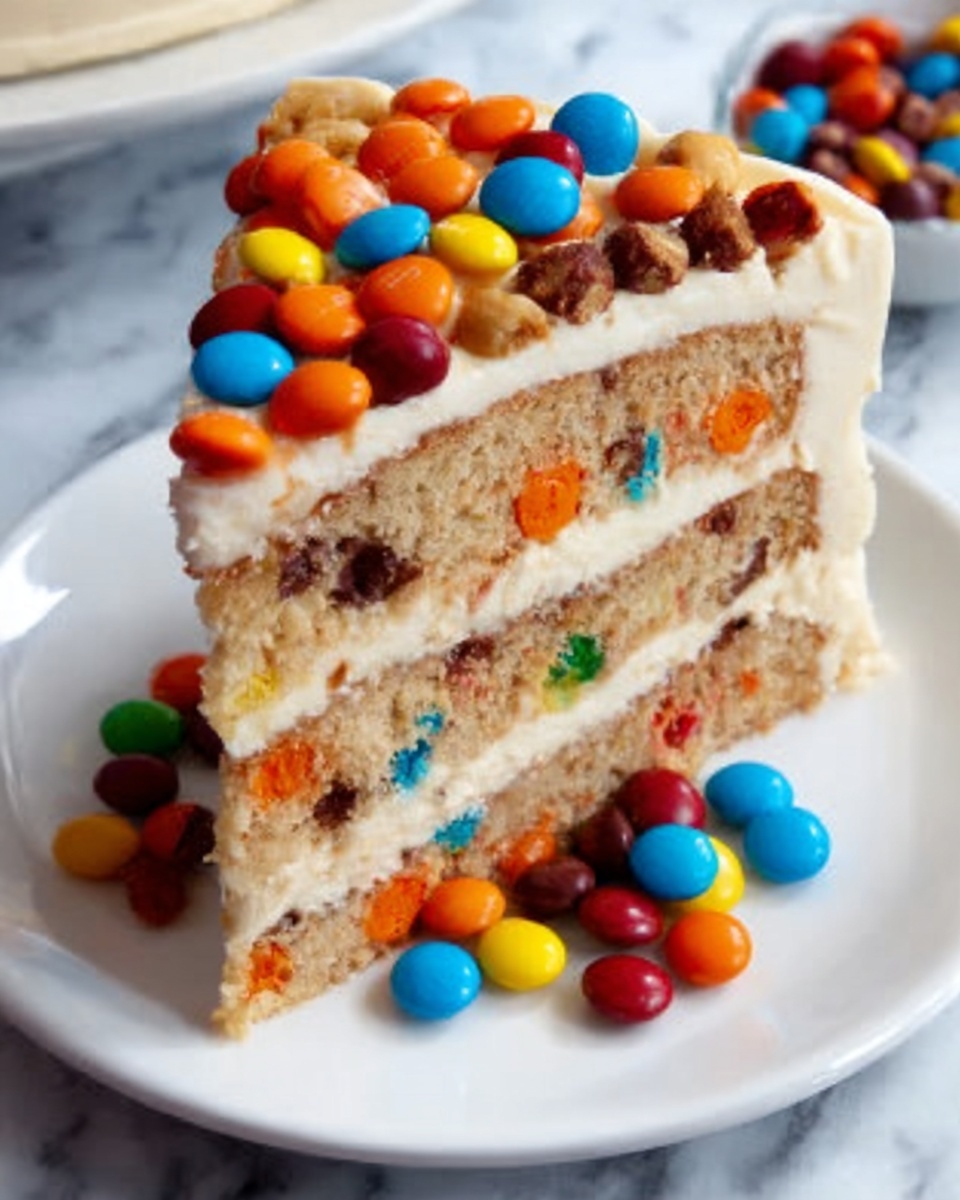 M&M’S Peanut Butter Cake with Peanut Butter Frosting Recipe - Recipe Image