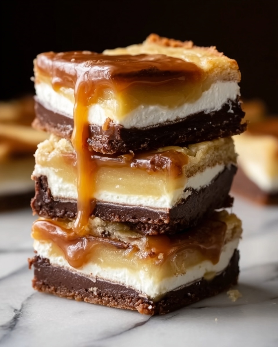 Decadent Caramel Cheesecake Bars Recipe - Recipe Image