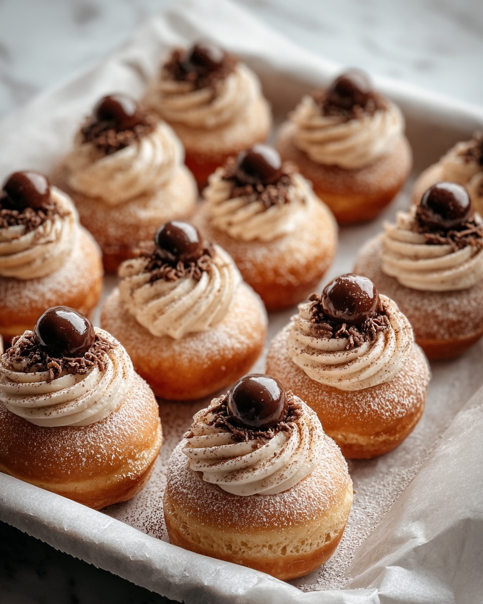 Chai Cream Filled Doughnuts Recipe - Recipe Image