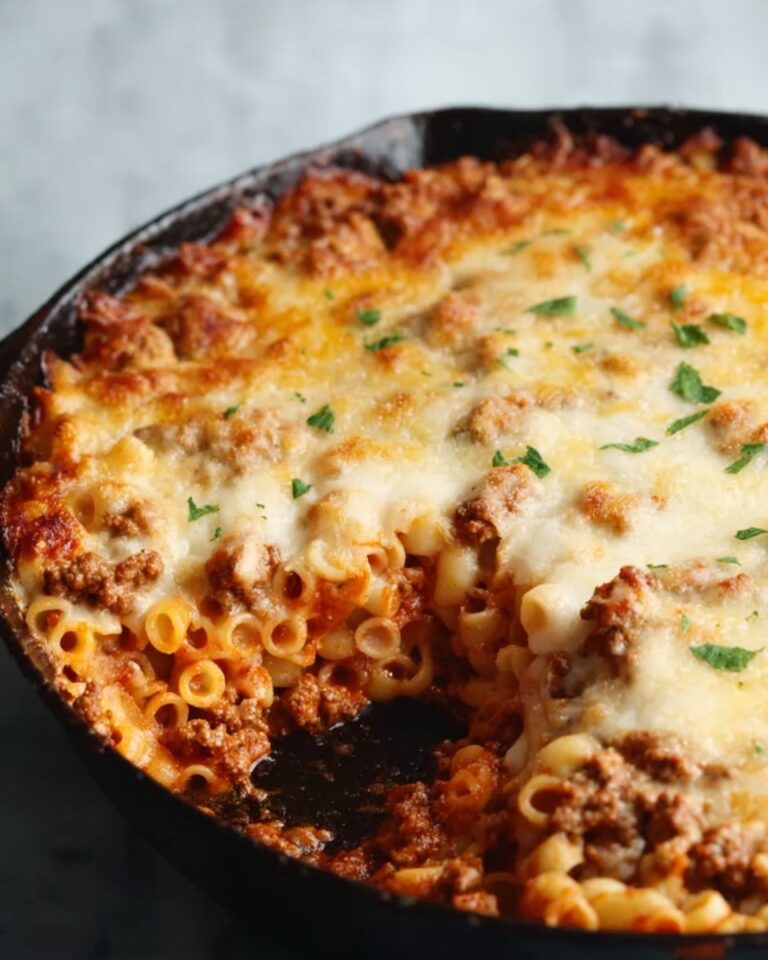 One-Skillet Cheesy Beef and Macaroni Recipe
