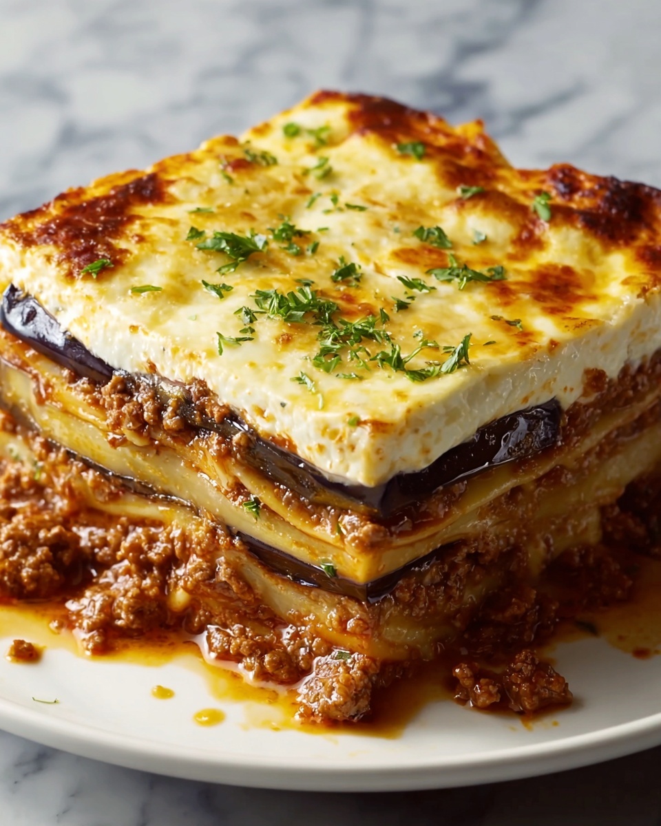 Classic Greek Eggplant Moussaka Recipe - Recipe Image