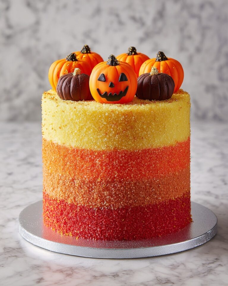 Stenciled Halloween Sprinkle Cake Recipe
