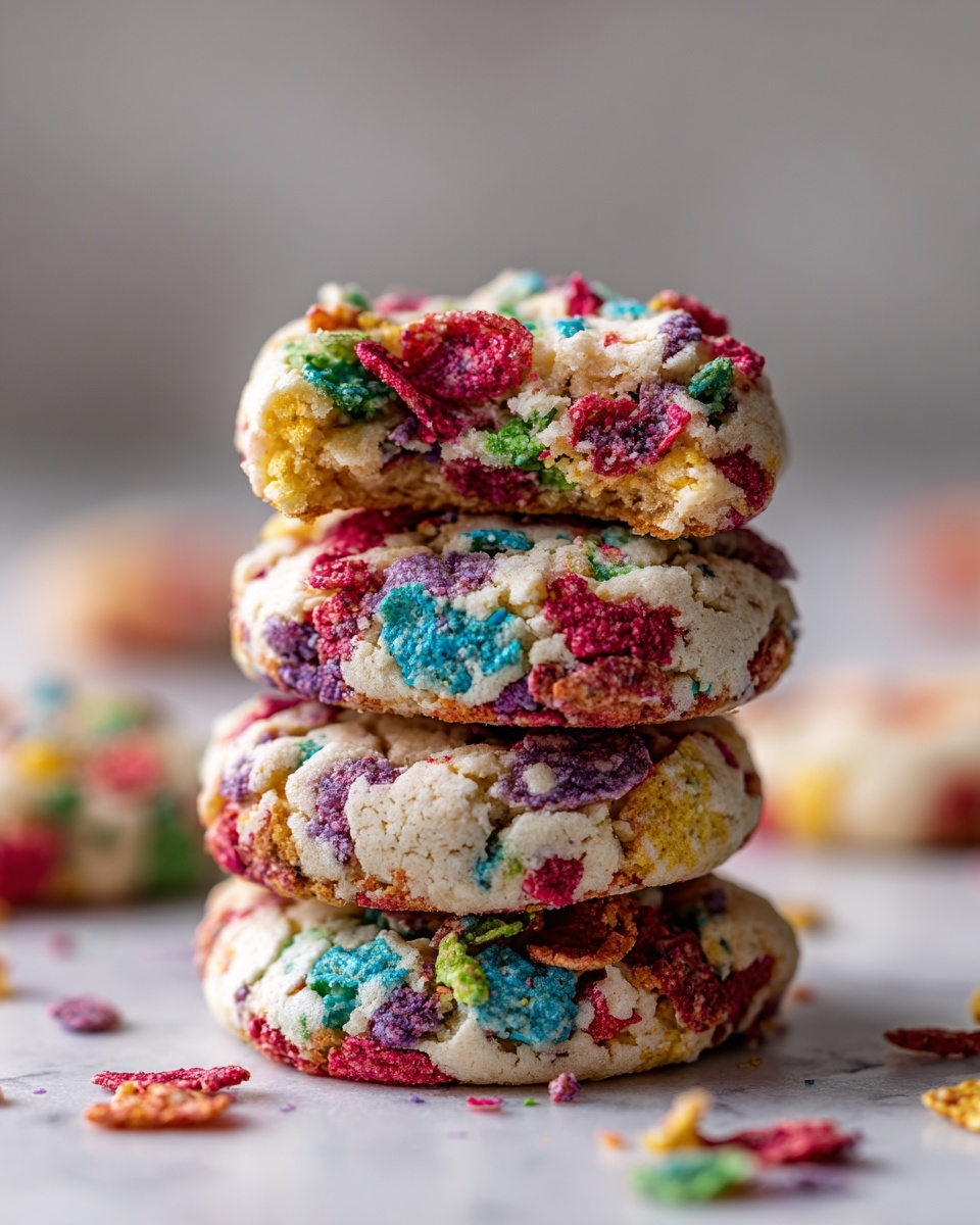 Fruity Pebbles Cake Mix Cookies Recipe - Recipe Image