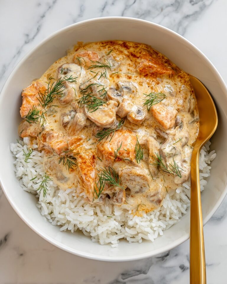 Chicken and Mushrooms in Creamy Dill Sauce Recipe