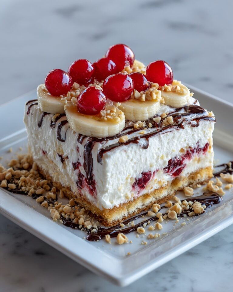 No-Bake Banana Split Cake Recipe