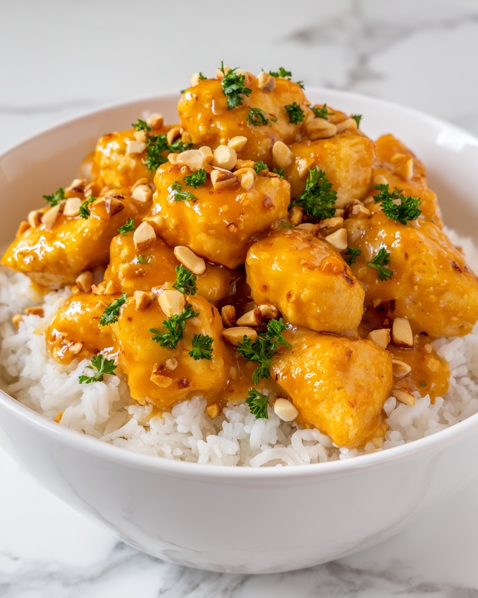 Creamy Crockpot Peanut Chicken Recipe - Recipe Image