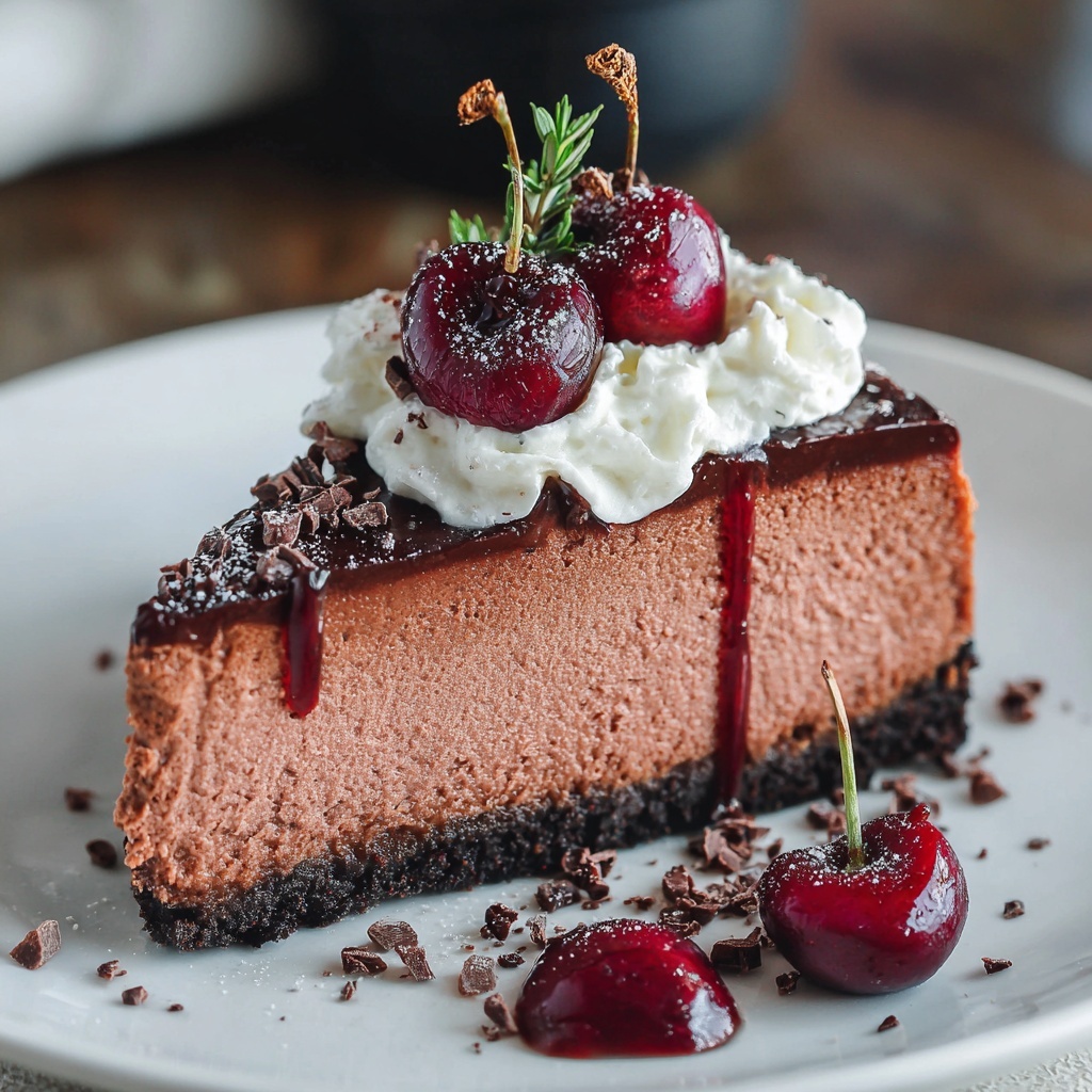 Chocolate Cherry Cheesecake Recipe - Recipe Image