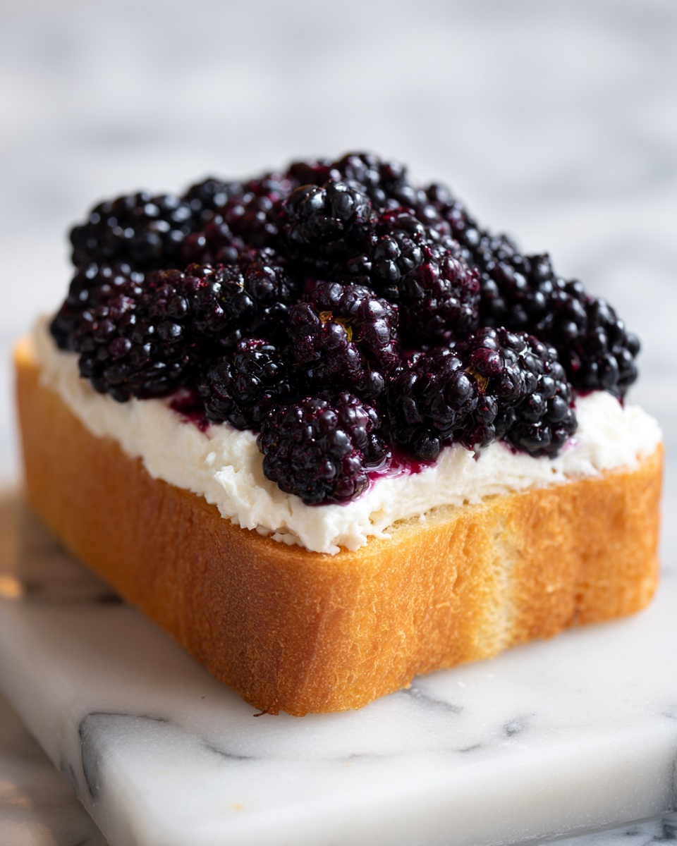 Blackberry Vanilla Greek Yogurt Toast Recipe - Recipe Image