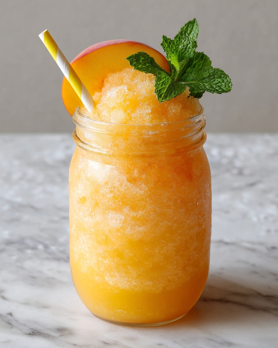 Peach Lemonade Slush Recipe - Recipe Image