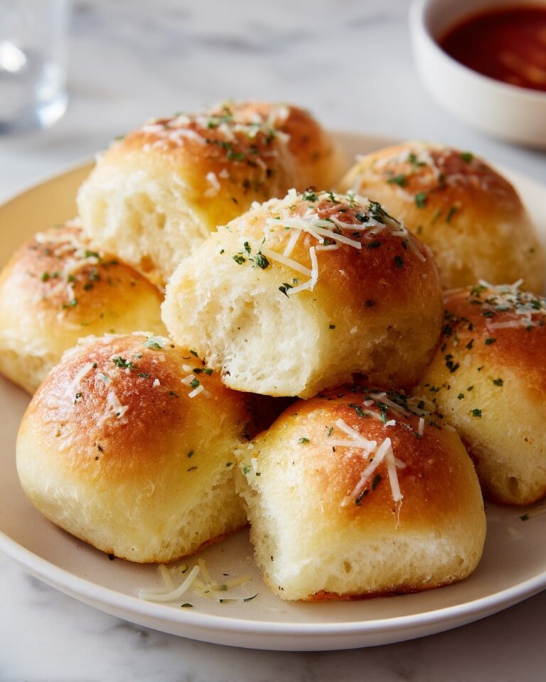 Garlic Knot Rolls with Garlic-Parsley Butter and Parmesan Recipe