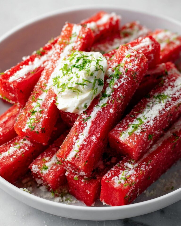 Watermelon Fries with Coconut Lime Dip Recipe