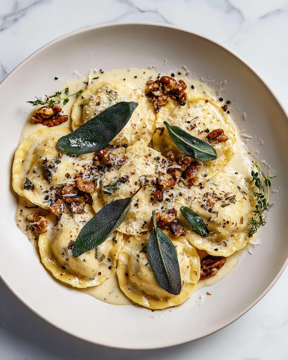 Ravioli with Sage Butter Sauce Recipe - Recipe Image
