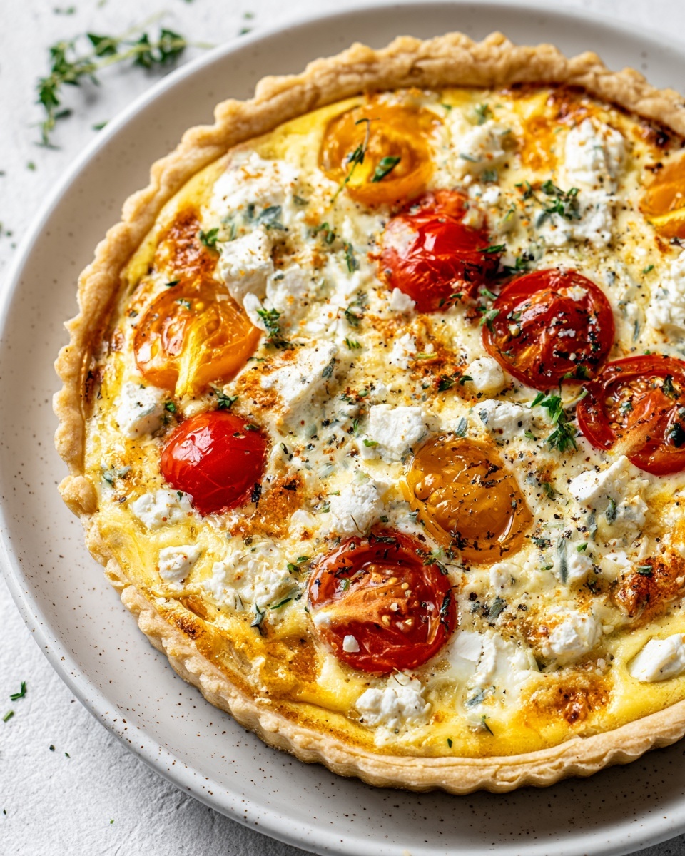 Goat Cheese & Cherry Tomato Tart Recipe - Recipe Image