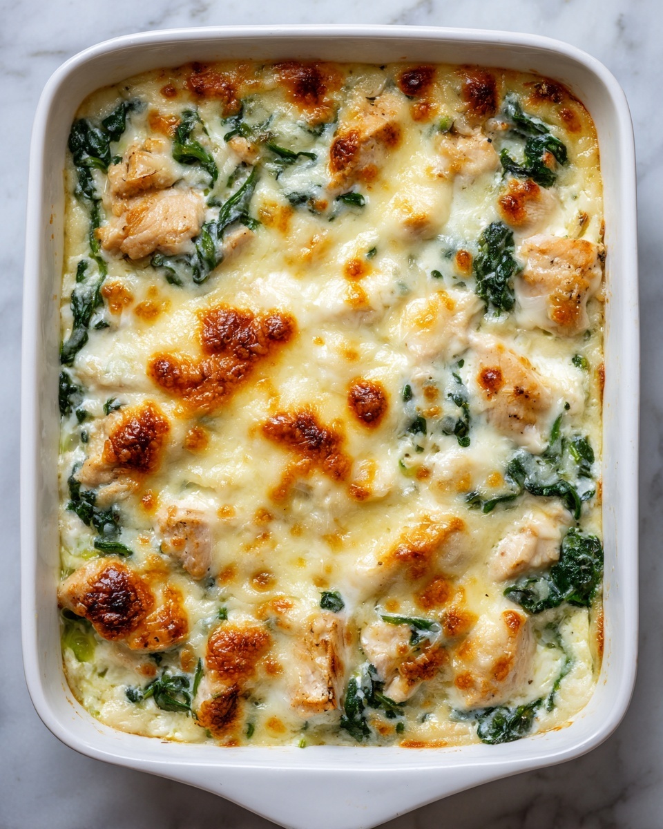 Creamy Chicken and Spinach Casserole Recipe - Recipe Image