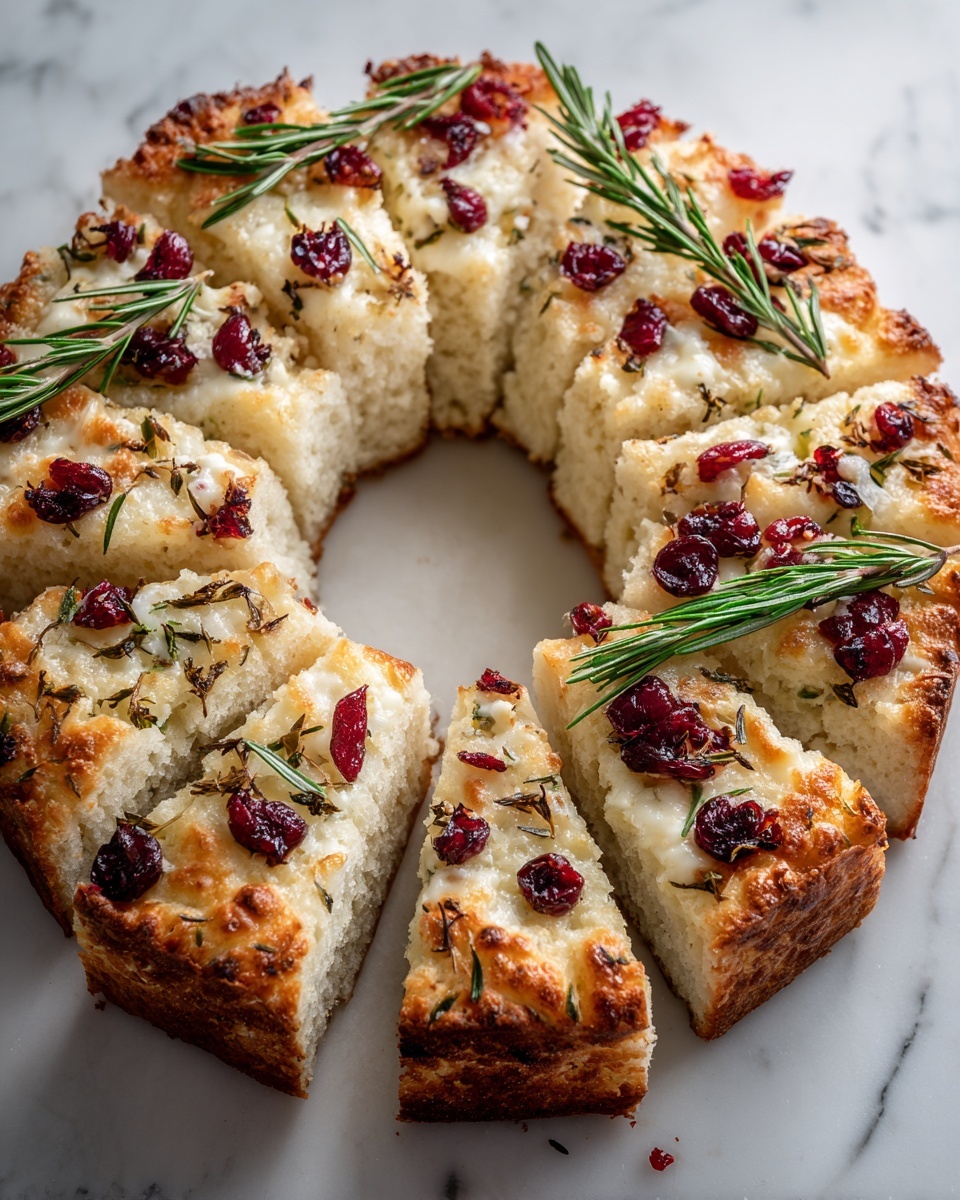 Pull-Apart Sourdough Brie and Cranberry Bread Recipe - Recipe Image