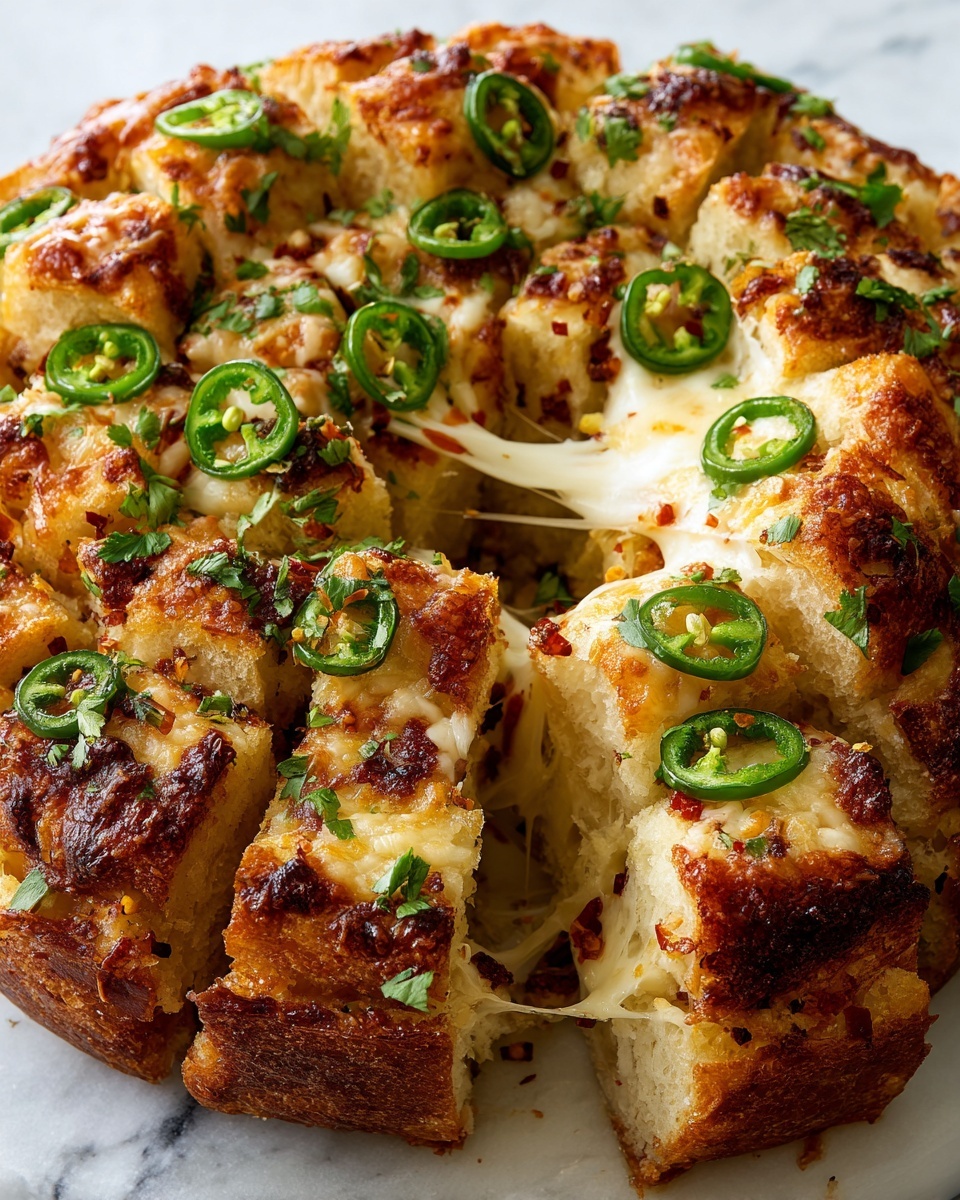 Cheddar Jalapeño Pull Apart Bread Recipe - Recipe Image