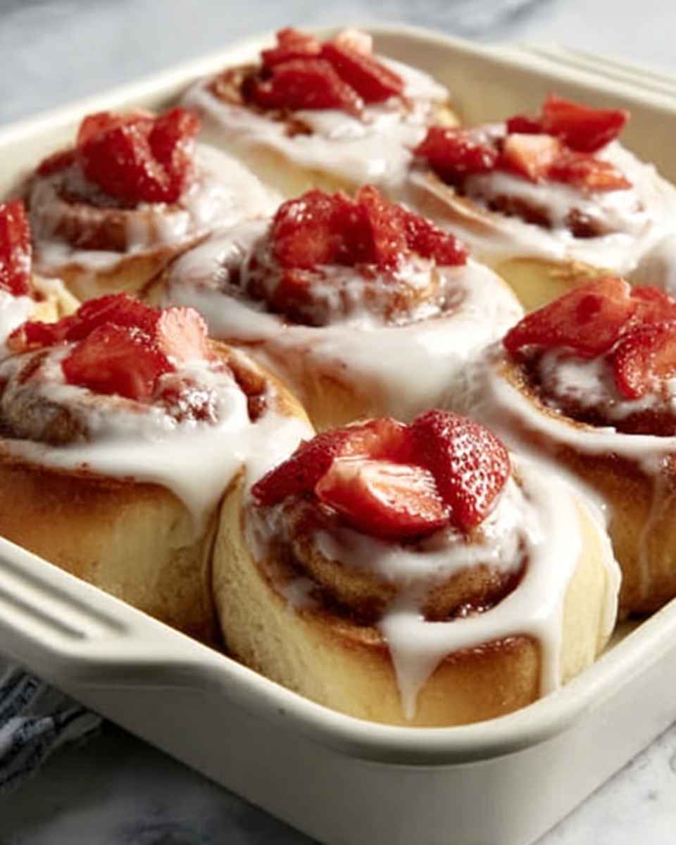 Strawberry Cheesecake Cinnabon Rolls Recipe - Recipe Image