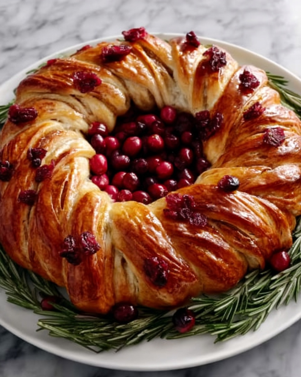 Turkey and Cranberry Wreath Recipe - Recipe Image